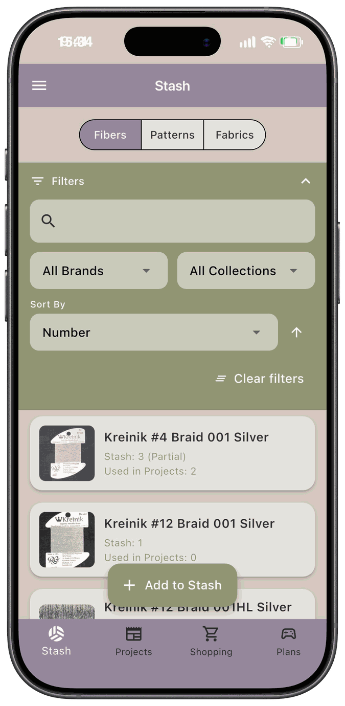 The expanded filter bar with search, Brands, Collections, Sort By, and Clear filters